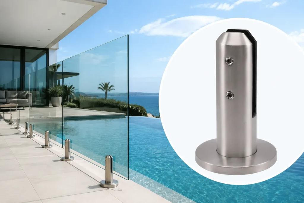 Side Mount Stainless Steel Glass Pool Fence Spigot