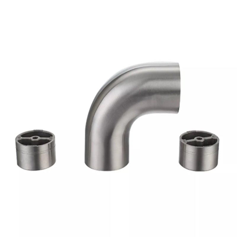 Stainless Steel 90 Degree Female Elbow Connector Wooden Timber Handrail
