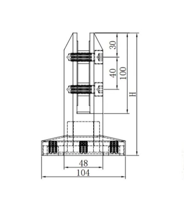 Steel Glass Pool Fencing Spigot