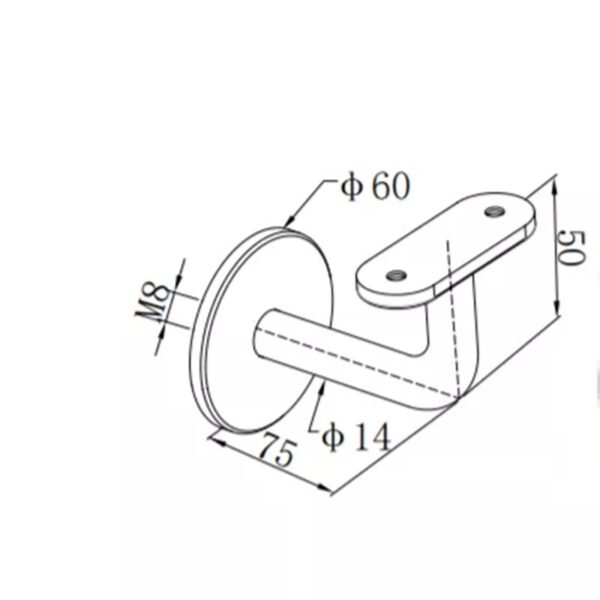 Golden Handrail Bracket