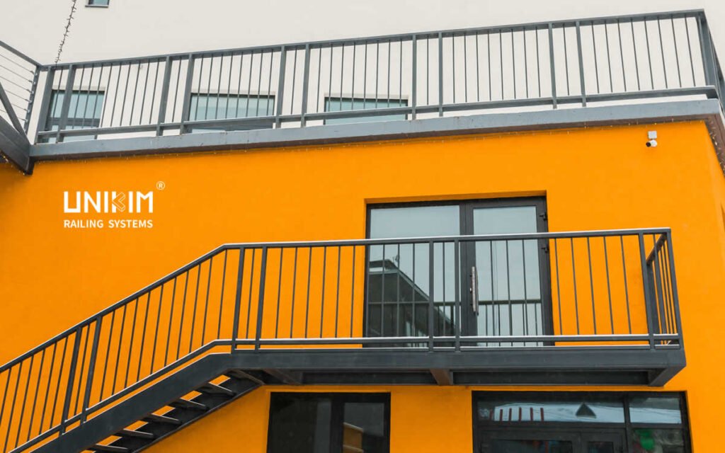 Matt Black Railing for Stairs