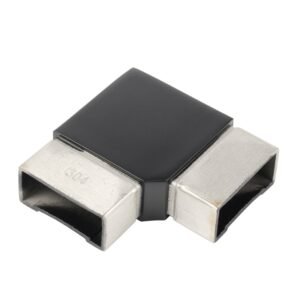 40×40mm Square Lines Stainless Steel Glass Outdoor Stair Railing