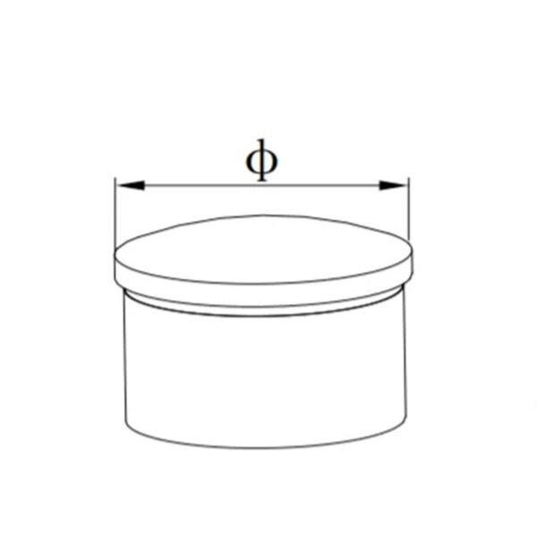 Stainless Steel Deck Fence Post Pipe End Cap For Handrail
