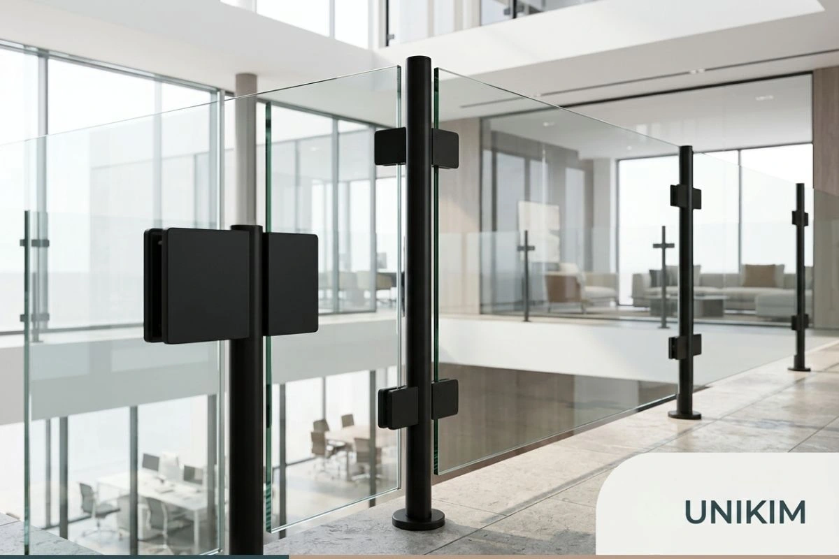 square glass clamp for railing