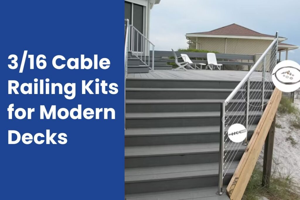 3/16 Cable Railing Kits for Modern Decks