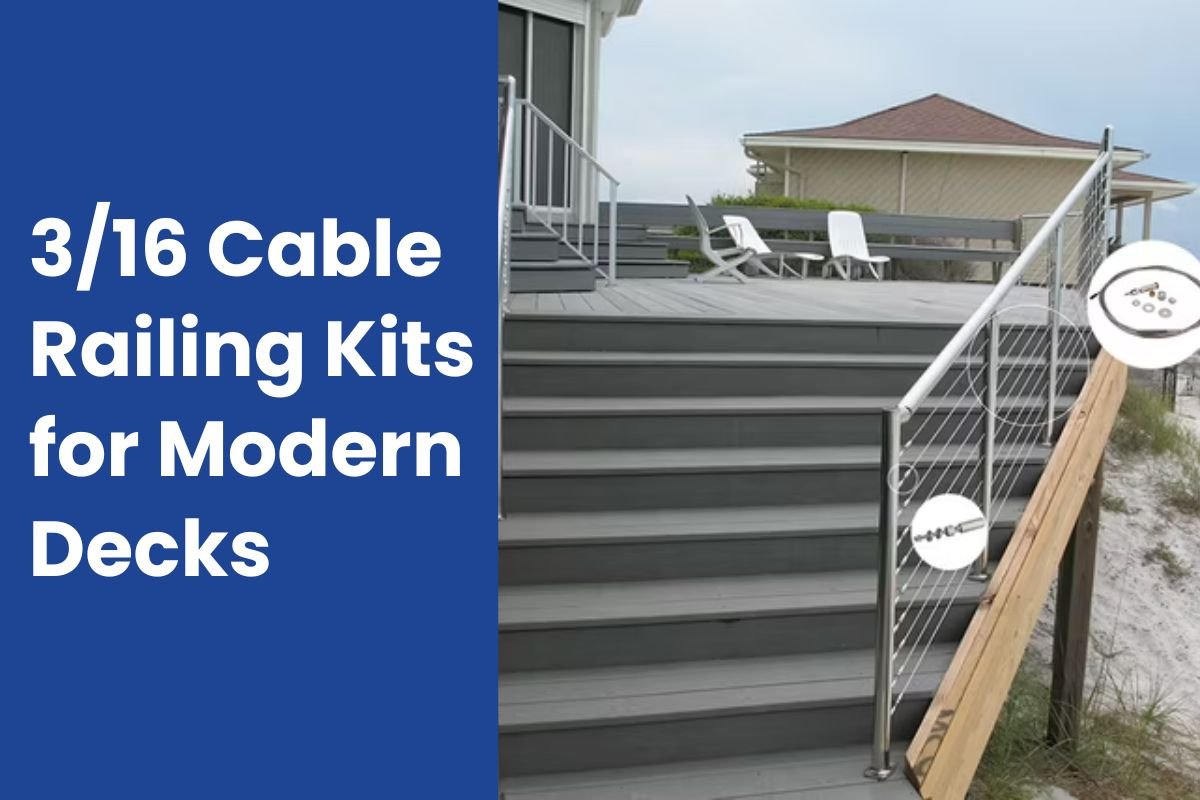3/16 Cable Railing Kits for Modern Decks