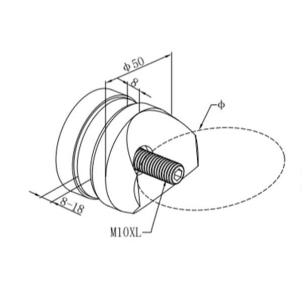 China Glass System Standoff Suppliers for Deck Railing