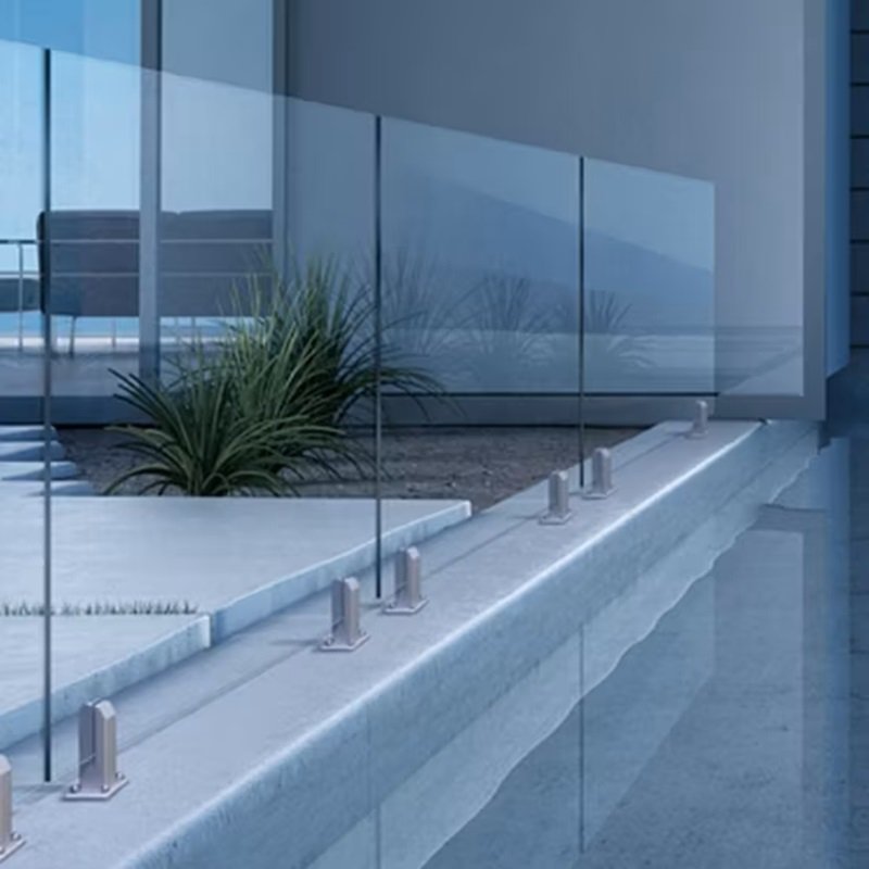 Stainless steel glass balustrade spigot