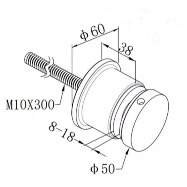 Stainless Steel Handrail Fittings Glass Standoff Hardware Factory