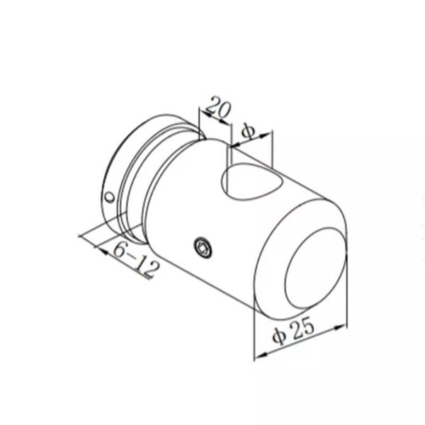 Balcony Handrail Railing Tube Holder Post Glass Clamp