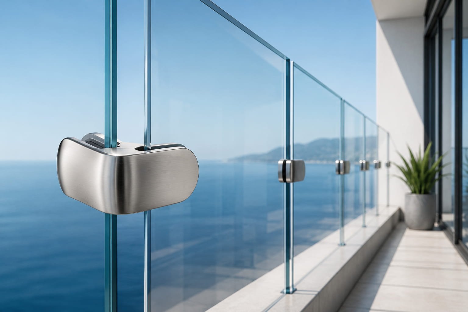 Unikim’s Inox Glass Balustrade Clamps for Your Balcony Railing