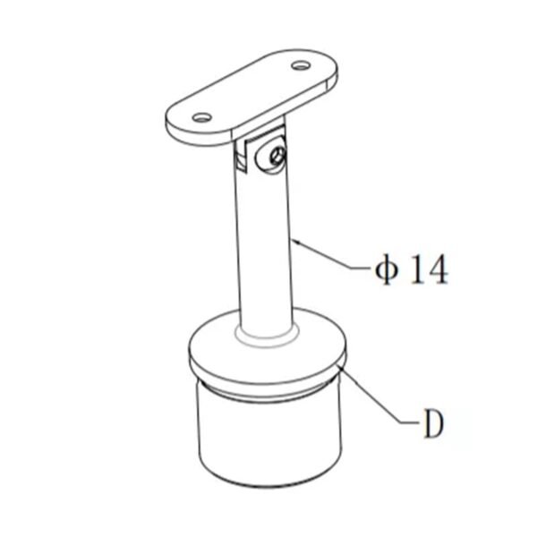 Stainless Steel 304 Railing Design Glass Handrail Bracket