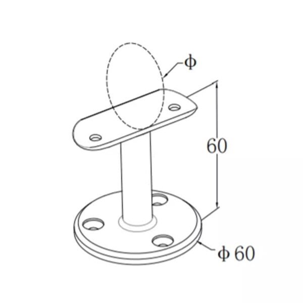 Stainless Steel Handrail Railing Bracket For Tube