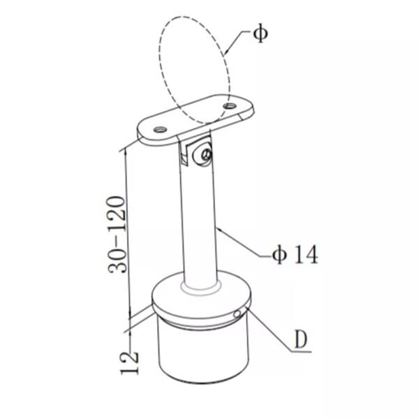 Stainless Steel Post Support Metal Stair Deck Rail Post Brackets
