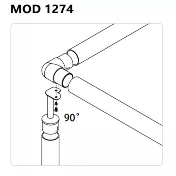 135 Degree Stainless Vertical Handrail Brackets