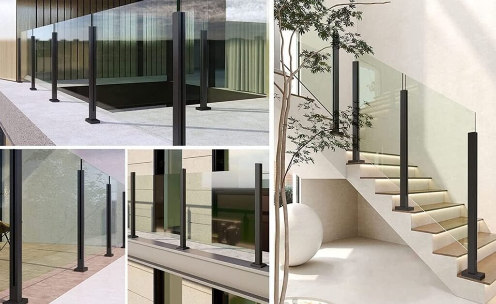 Matte Black Glass Railing Systems