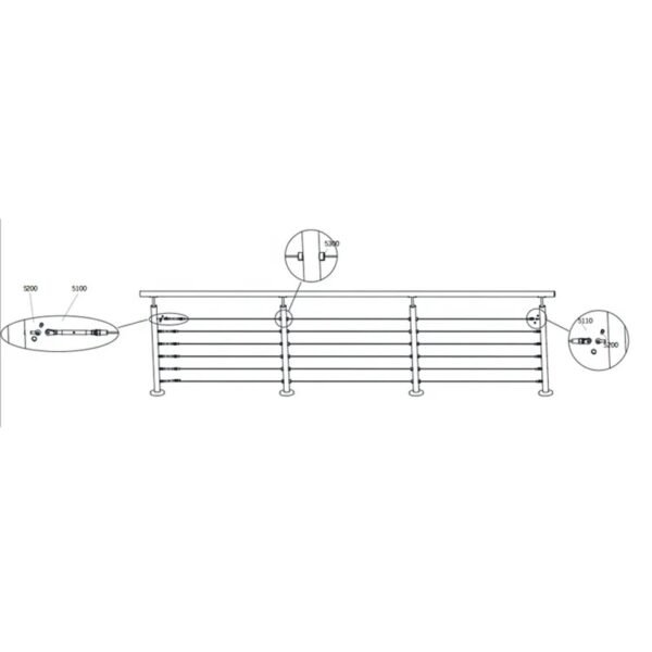 Cable Wire Railing Systems Hardwares for Deck Stair Railing