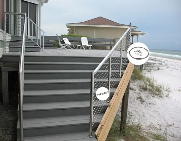 Outdoor Wire Rope Railing System Cable Railing Kit for Patio