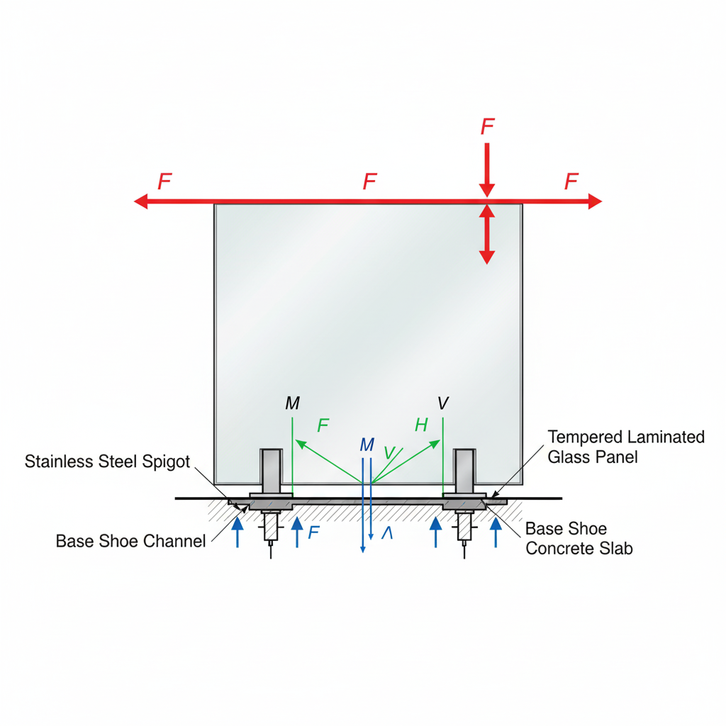glass railing systems load testing
