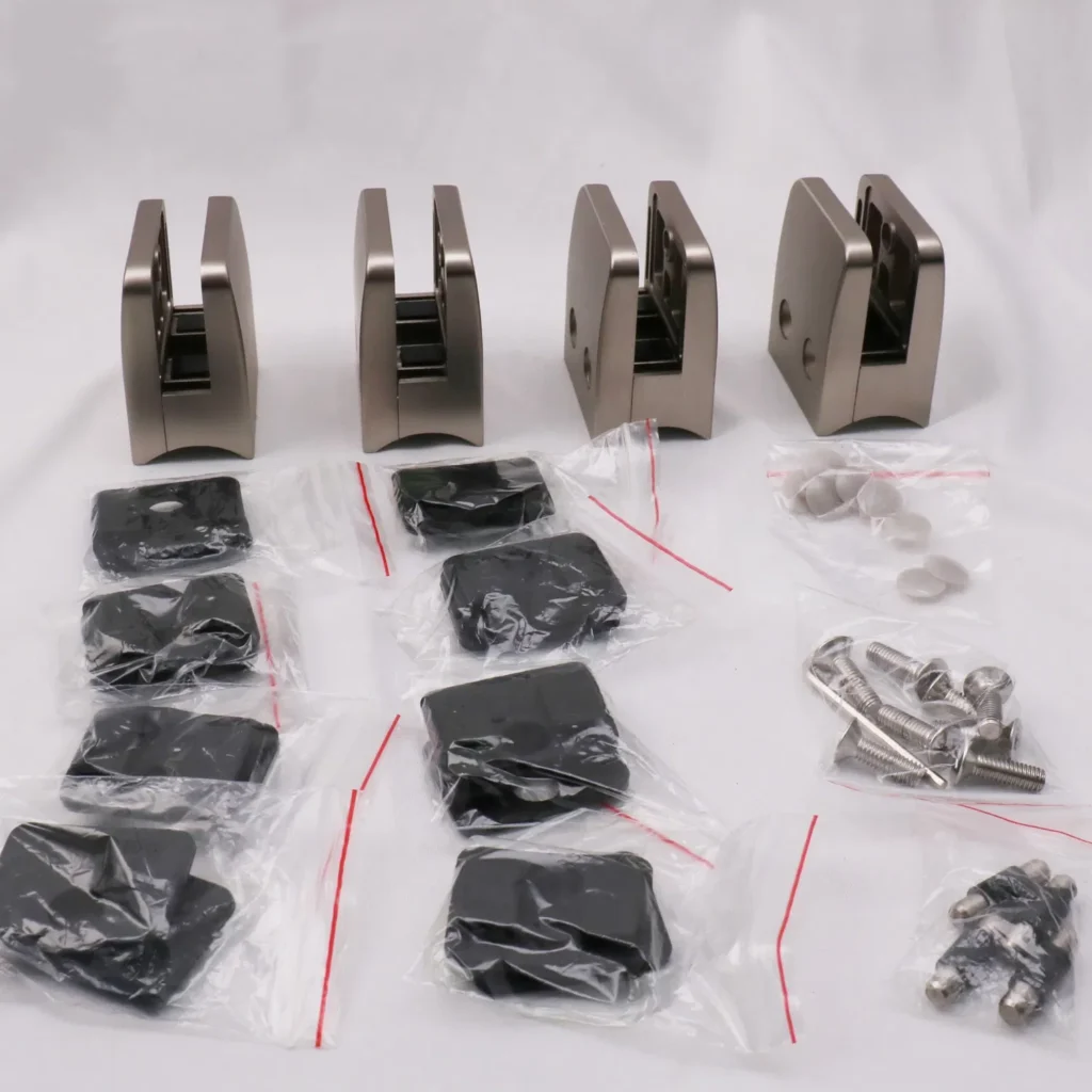 Factory Direct 55 X 55 mm Stainless Steel AISI316 Zinc Alloy Glass Balustrade Railing Handrail Standoff Clip Clamp