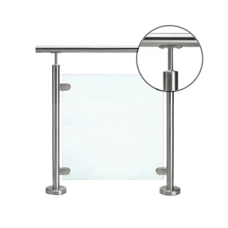 Stainless Steel Balcony Handrail Railing Tube Holder Post Bracket