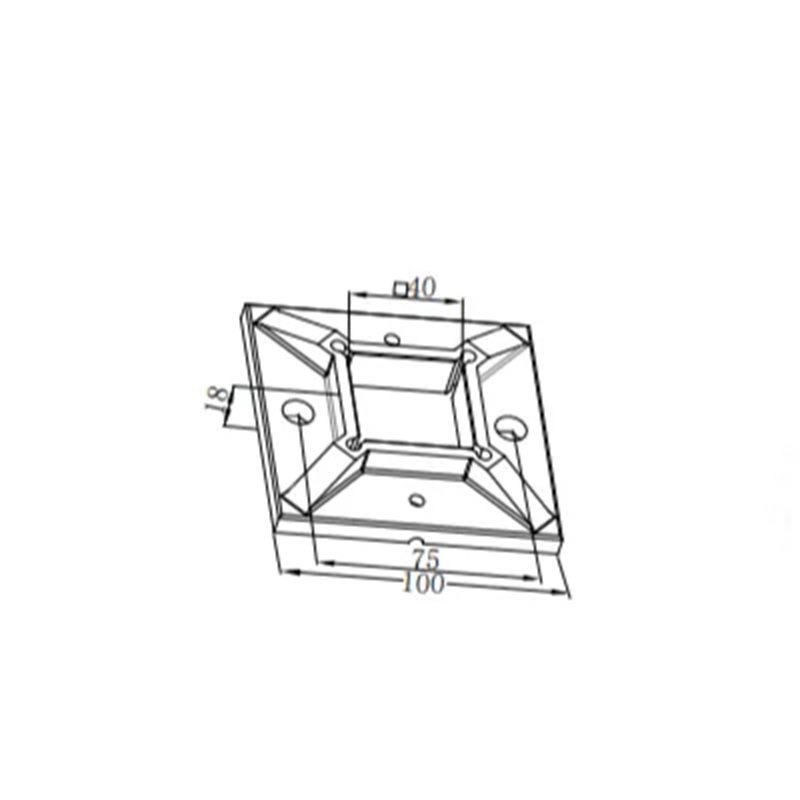 Stainless Steel Handrail Accessories Deck Post Flange Base Cover for Square Post