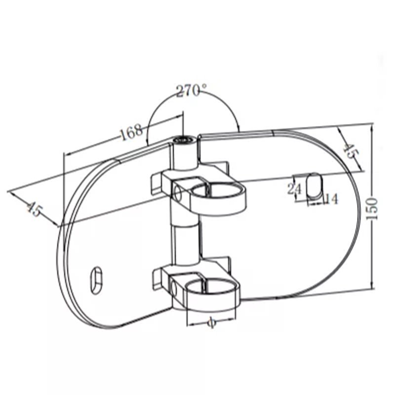Stainless Steel Handrail Fittings Balustrade Bracket for Railing Systems