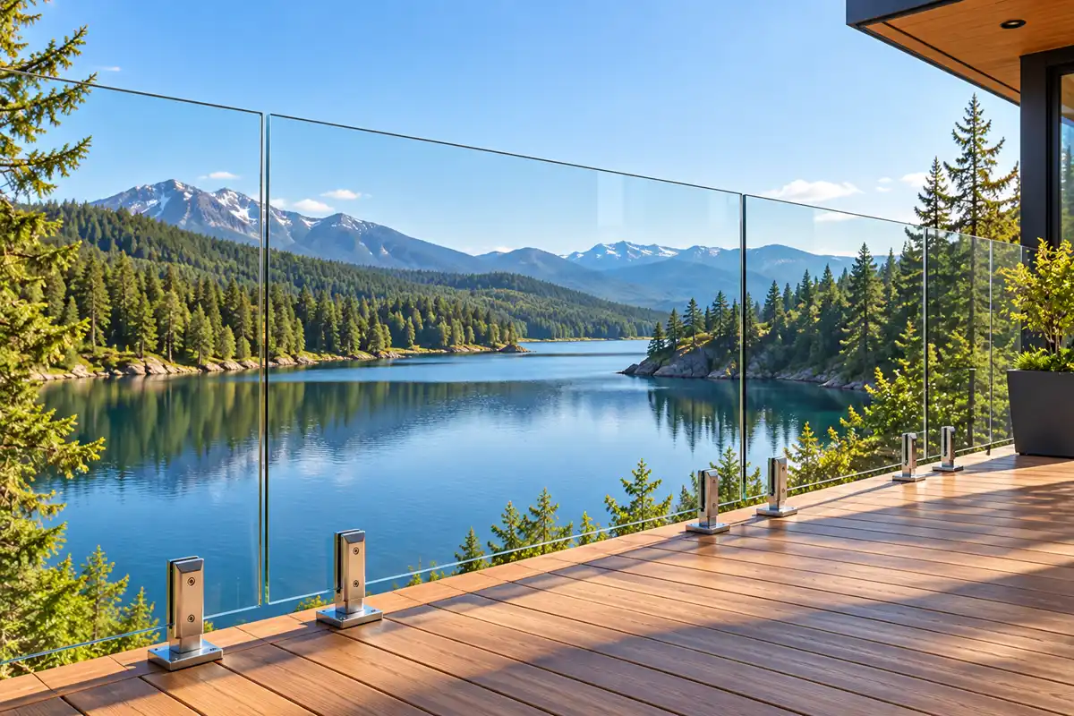 Glass railing systems for decks Canada