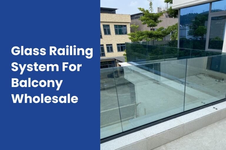 Glass railing system for a balcony