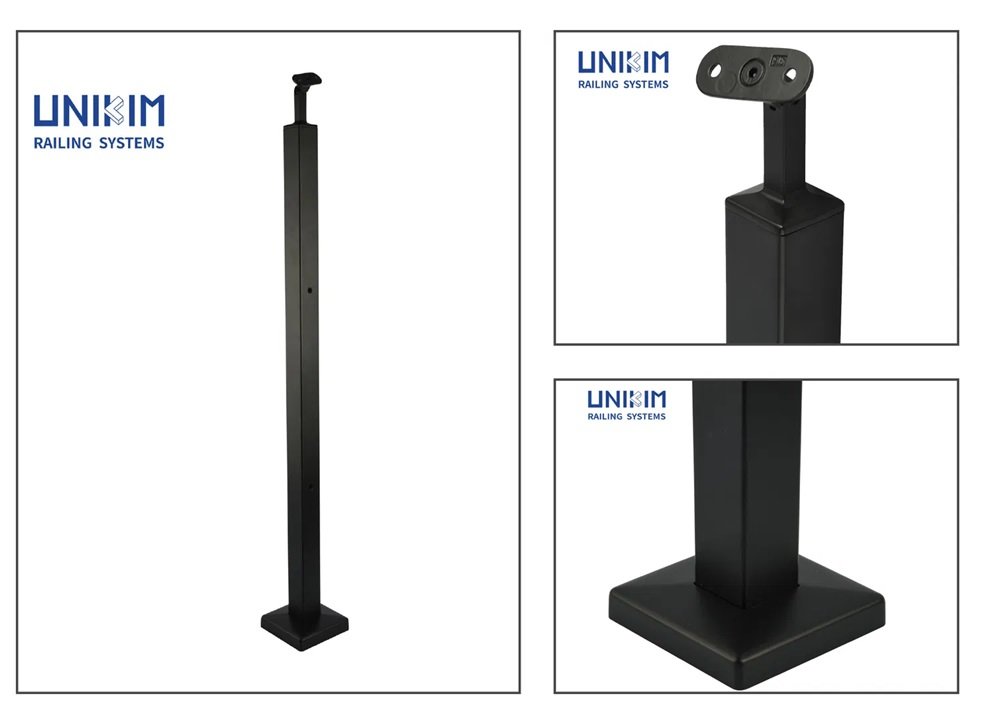 Matte Black Commercial Stainless Steel Glass Railing Handrail Bracket