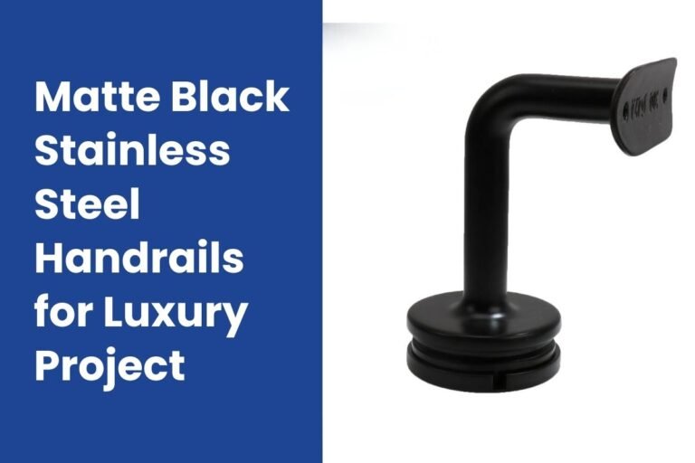 Matte Black Stainless Steel Handrails for Luxury Project