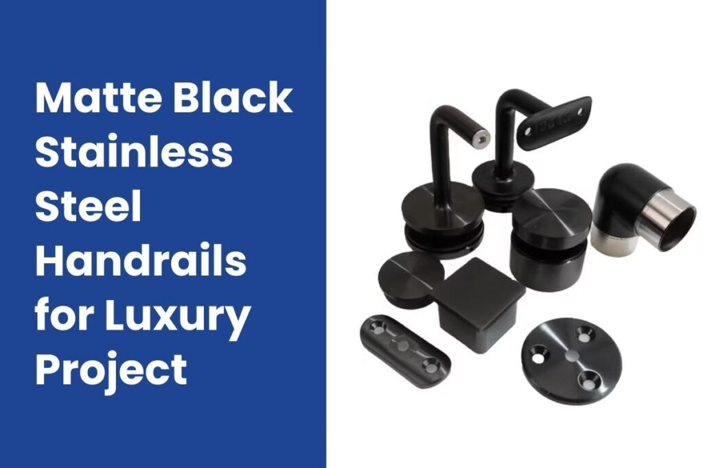Sleek & Secure Matte Black Handrail