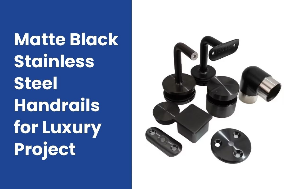 Sleek & Secure Matte Black Handrail