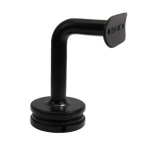 Matte Black Glass Bracket for Railing Handrail