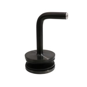 Matte Black Glass Bracket for Railing Handrail Fittings