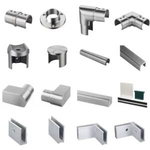 Stainless Steel Glass Railing System Slot Tube Fittings