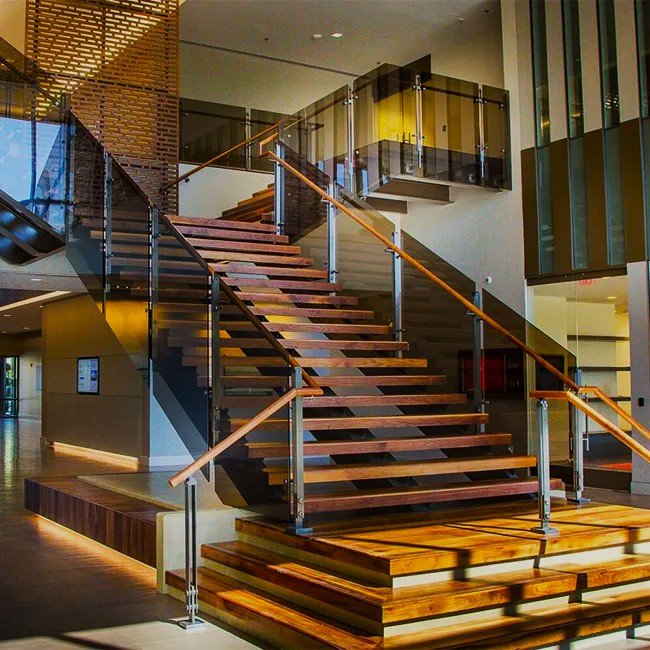 Glass Railing for Commercial Staircases