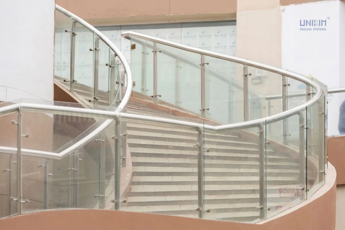 Glass Railing for Commercial Staircases