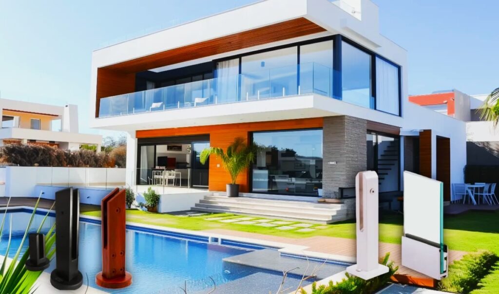 luxury balcony glass railing