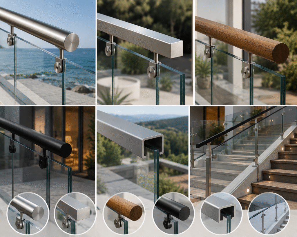 Best Handrail Options for Tempered Glass Railing Systems
