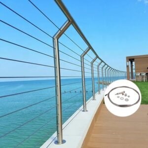 Front Porch Vertical Interior Cable Railing Fence Kit for Stairs