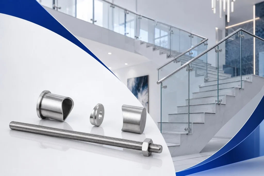 Inox Stainless Steel Glass Staircase Railing