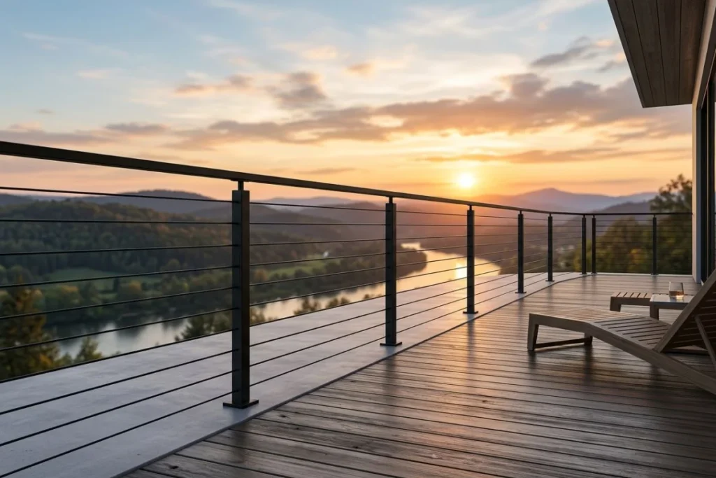 Matte Black Cable Railing Systems