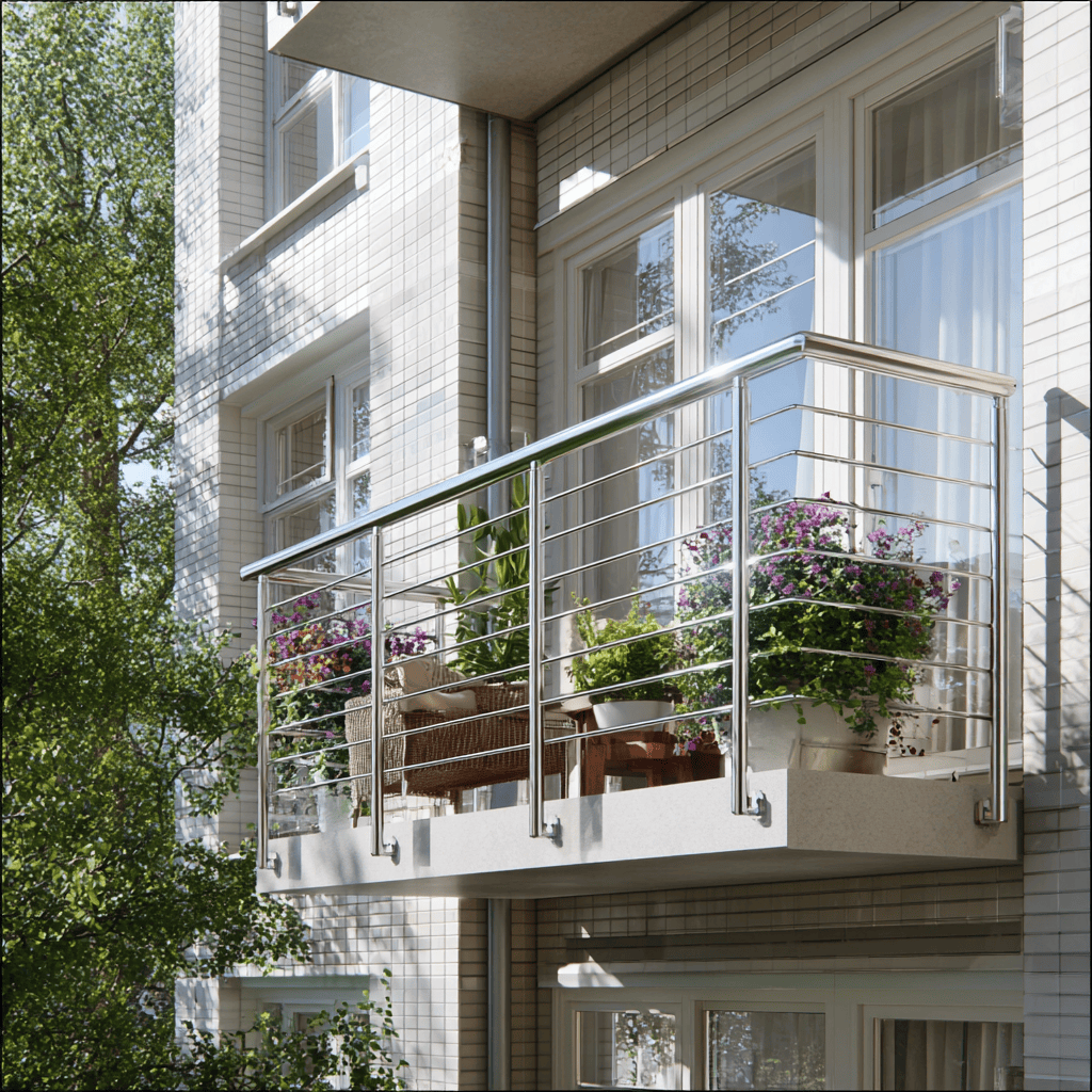 Modern Stainless Steel Balcony Railing Ideas
