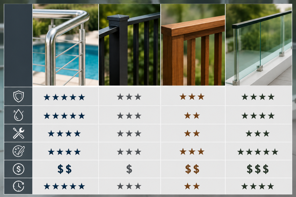 Comparison Table Stainless Steel vs Other Materials