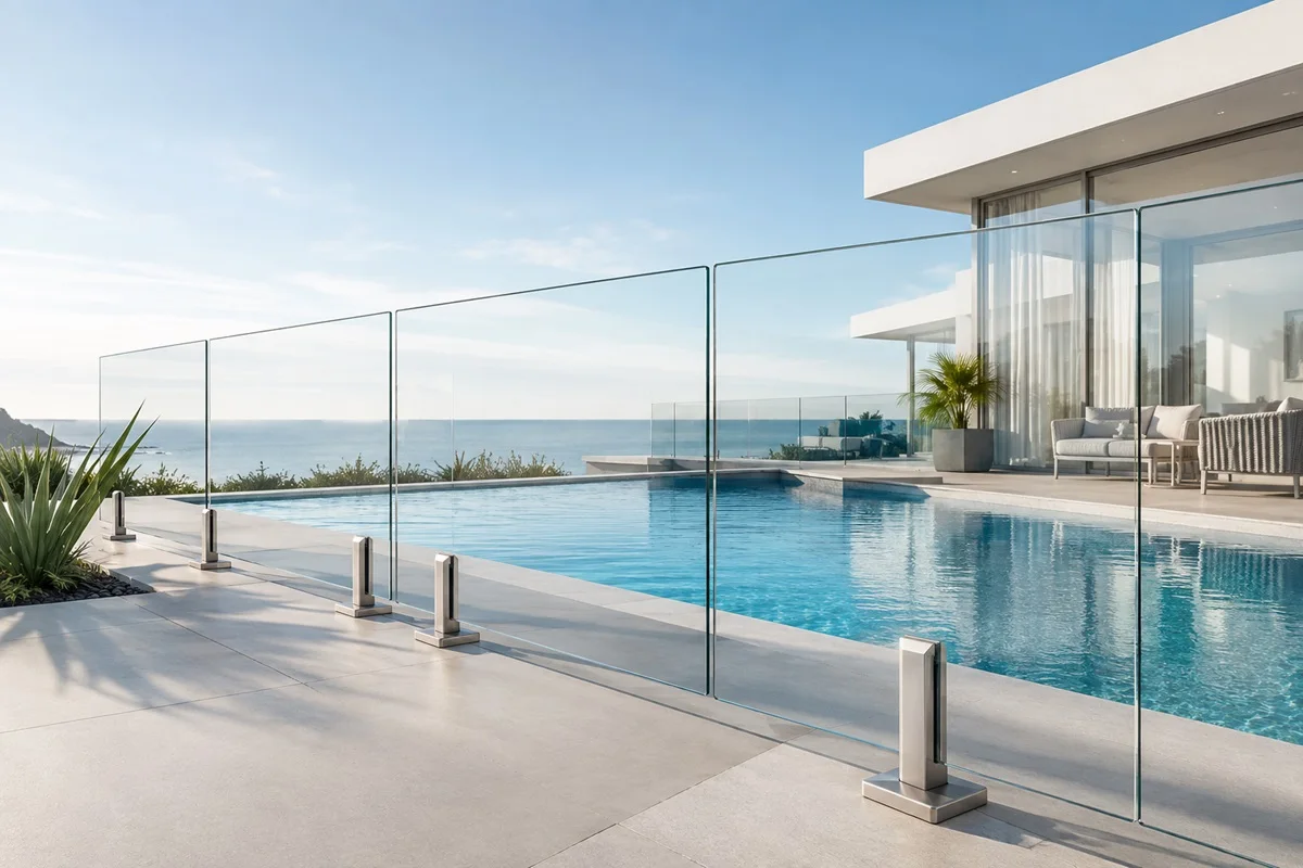 Stainless Steel and Glass Pool Fencing