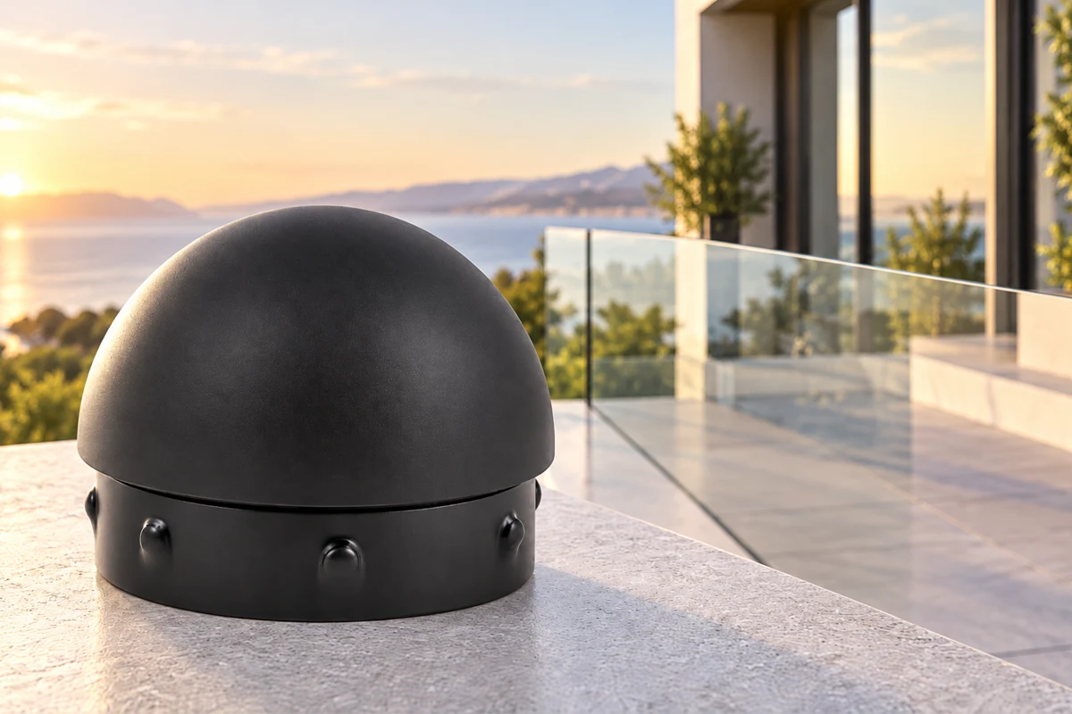 matte black stainless steel handrail end cap