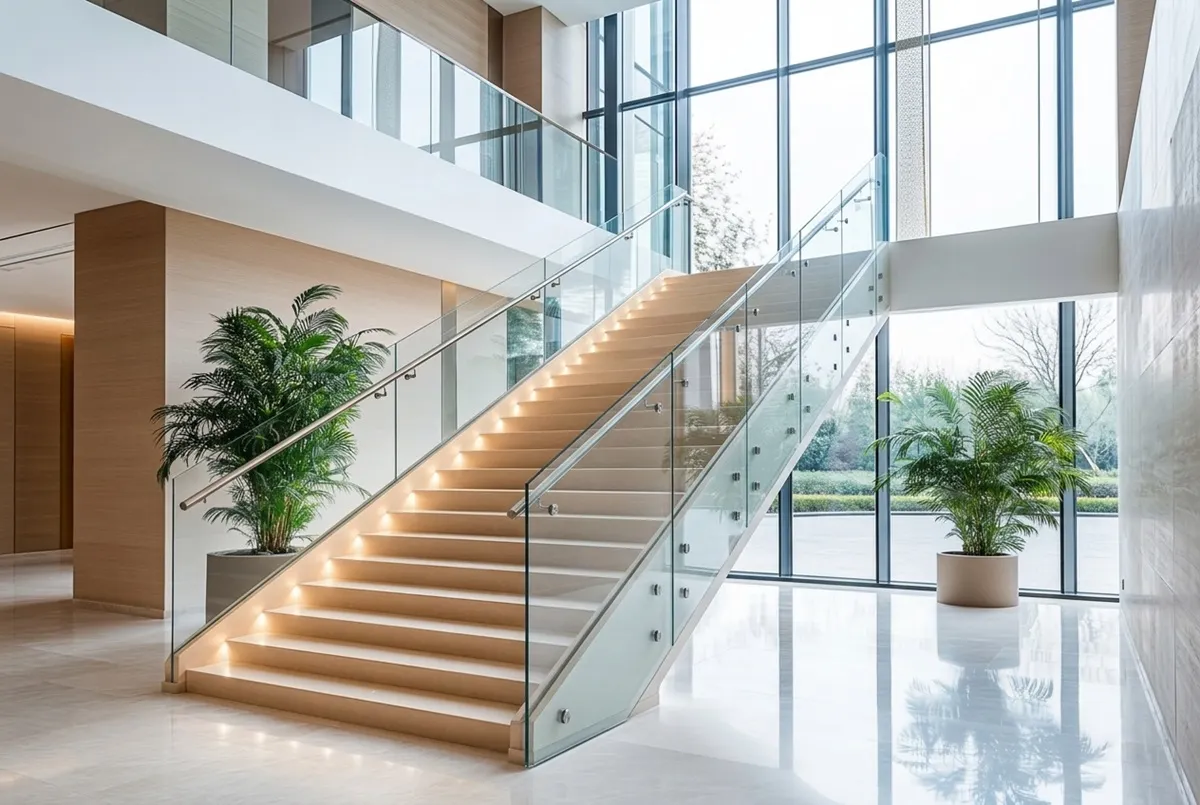 Frameless Glass Stair Railing