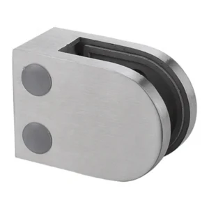 D-shape glass clamp 63×45 mm for 6–12.76 mm glass, UNIKIM MOD 2011