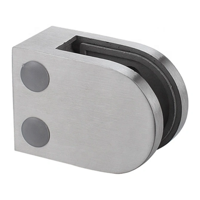 D-shape glass clamp 63×45 mm for 6–12.76 mm glass, UNIKIM MOD 2011